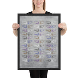 Fist Bumps Framed Jiu-Jitsu Belt Rank Art Poster Print