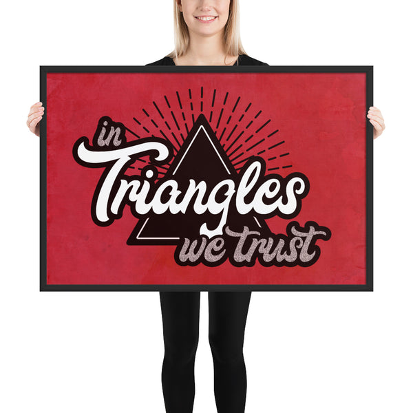 In Triangles We Trust Framed Jiu-Jitsu Art Poster Print