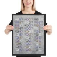 Fist Bumps Framed Jiu-Jitsu Belt Rank Art Poster Print