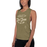 Every Morning I Wake Up and I Think About Jiu-Jitsu All Day Long Ladies’ Muscle Tank
