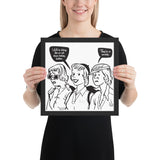 Co-Ed Class Jiu-Jitsu Ladies BJJ Framed Poster Print