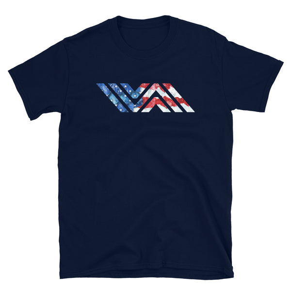 Vida Jiu-Jitsu American Flag Icon Short-Sleeve Navy Unisex T-Shirt