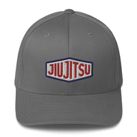 Red, White & Blue Jiu-Jitsu Structured Solid Back Twill Cap