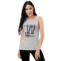 YAY! (for jiu-jitsu) Dancing Balloon Guys Ladies’ Muscle Tank