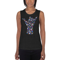 Stained Glass Shaka Ladies’ Muscle Tank