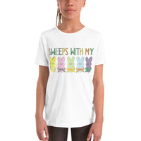 Sweeps With My Peeps Youth BJJ Easter Short Sleeve T-Shirt
